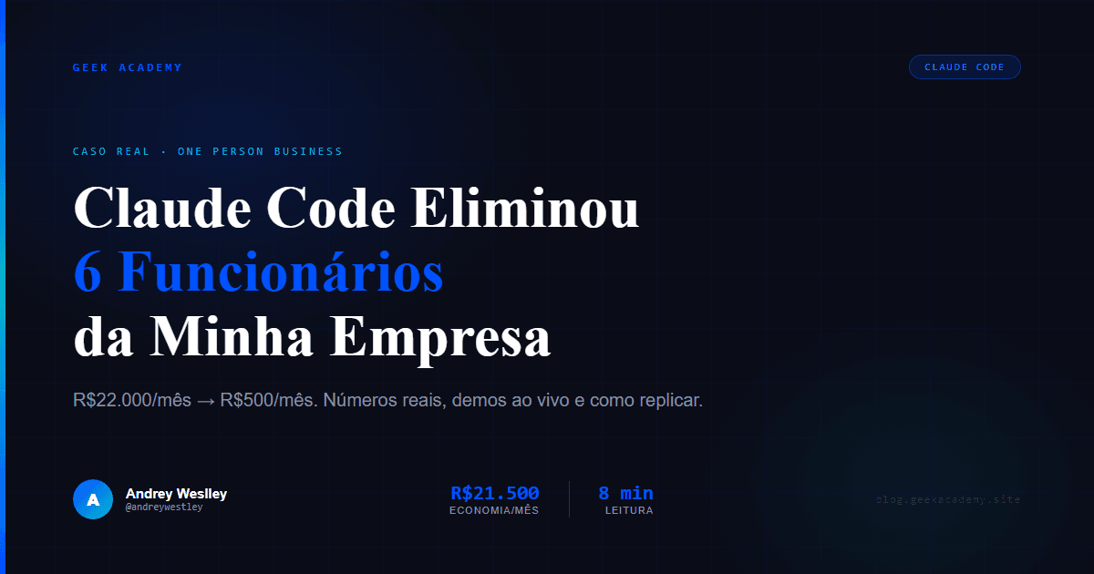 Claude Code Eliminou 6 Funcionários da Minha Empresa: Números Reais