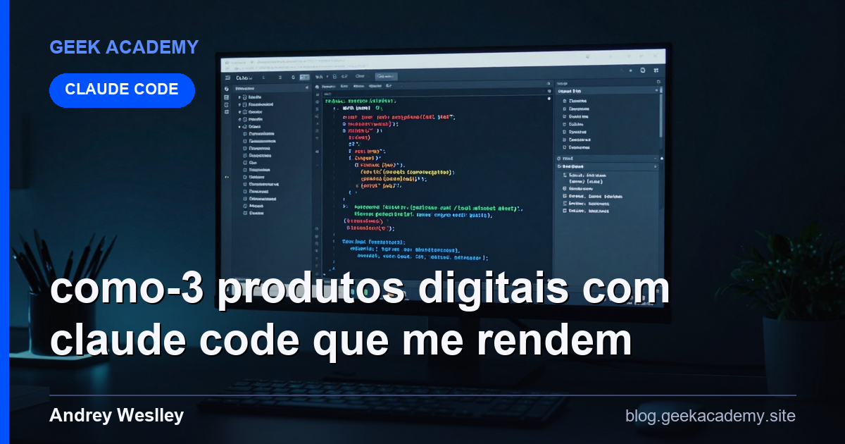 Como 3 Produtos Digitais com CLAUDE CODE QUE ME RENDEM  (Tutorial)
