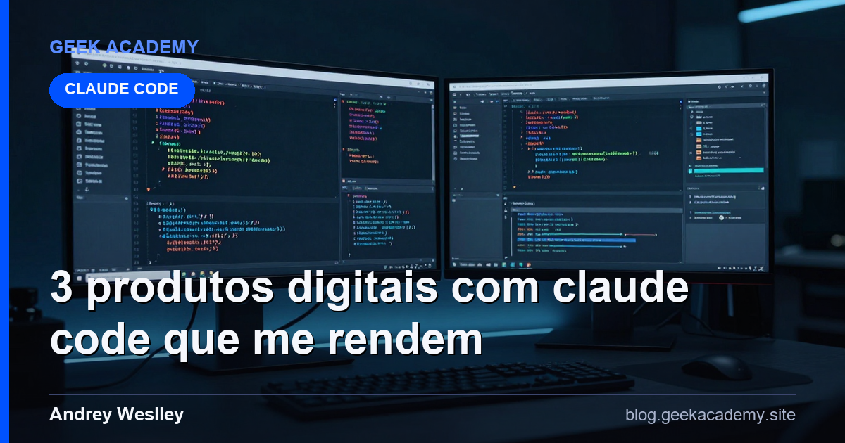 3 Produtos Digitais com CLAUDE CODE QUE ME RENDEM  Comparativo 2026