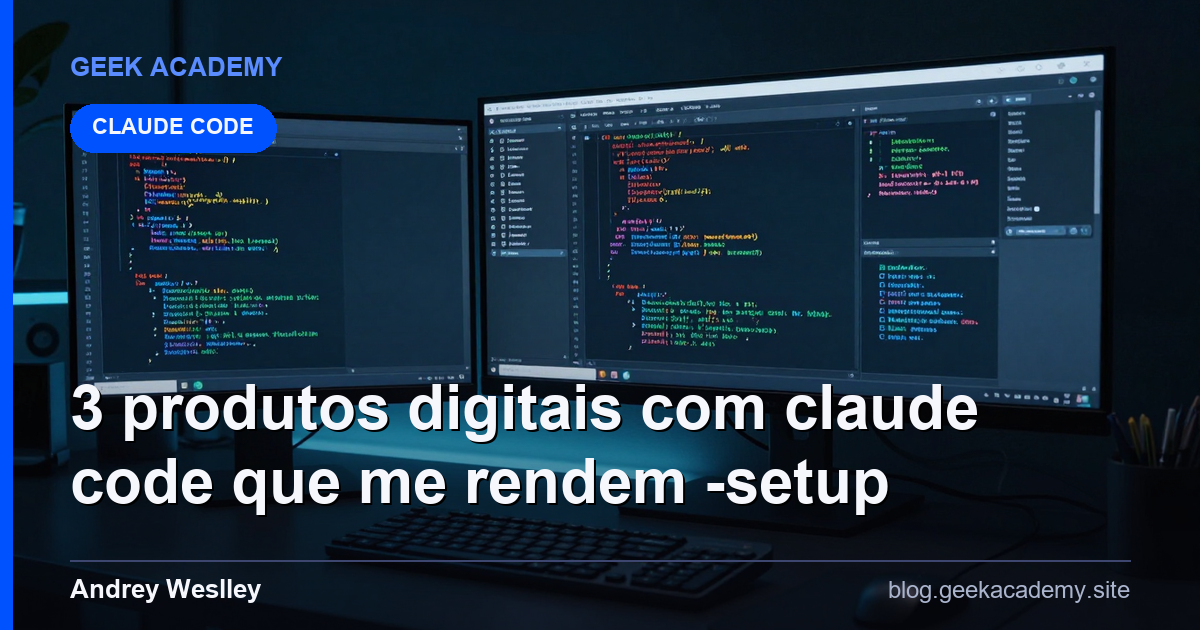 3 Produtos Digitais com CLAUDE CODE QUE ME RENDEM  Setup
