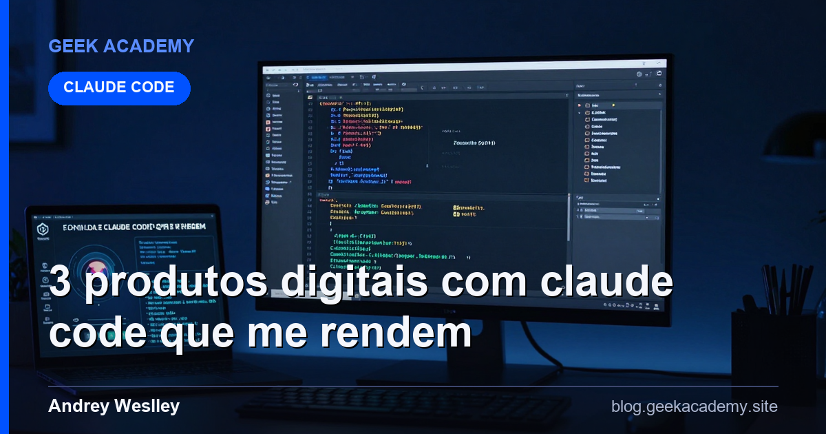 3 Produtos Digitais com CLAUDE CODE QUE ME RENDEM  Para Iniciantes