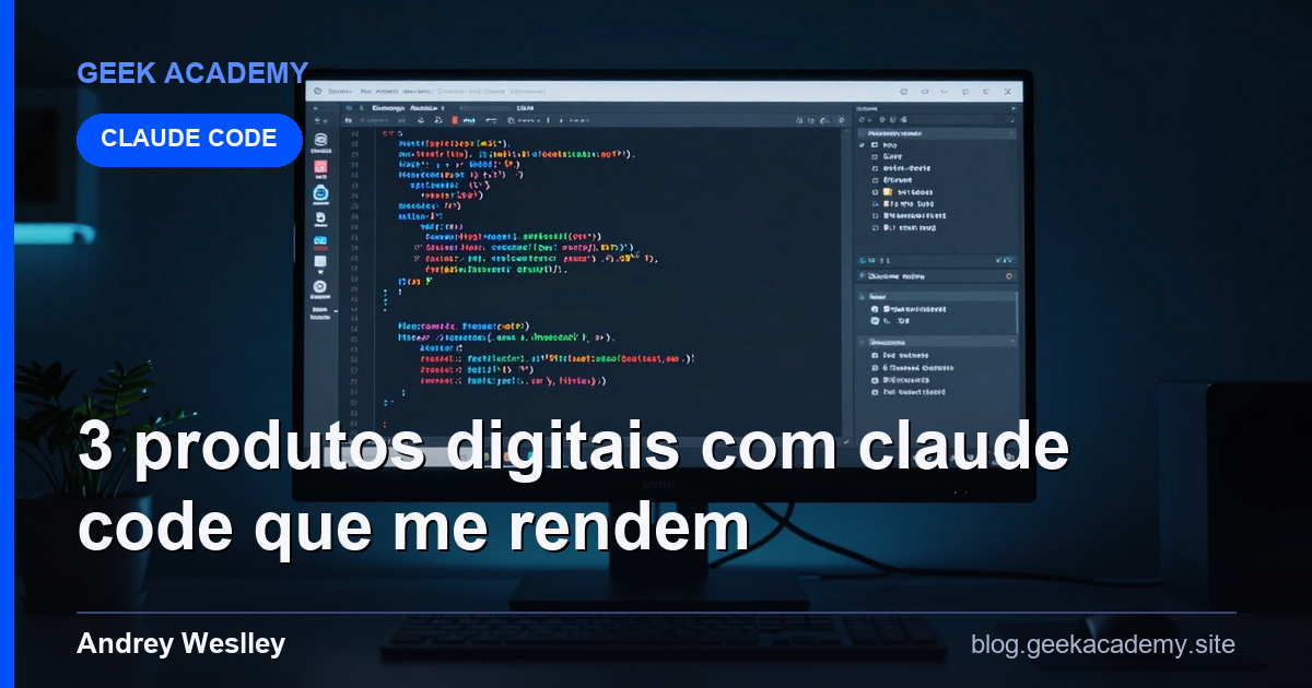3 Produtos Digitais com CLAUDE CODE QUE ME RENDEM  Passo a Passo