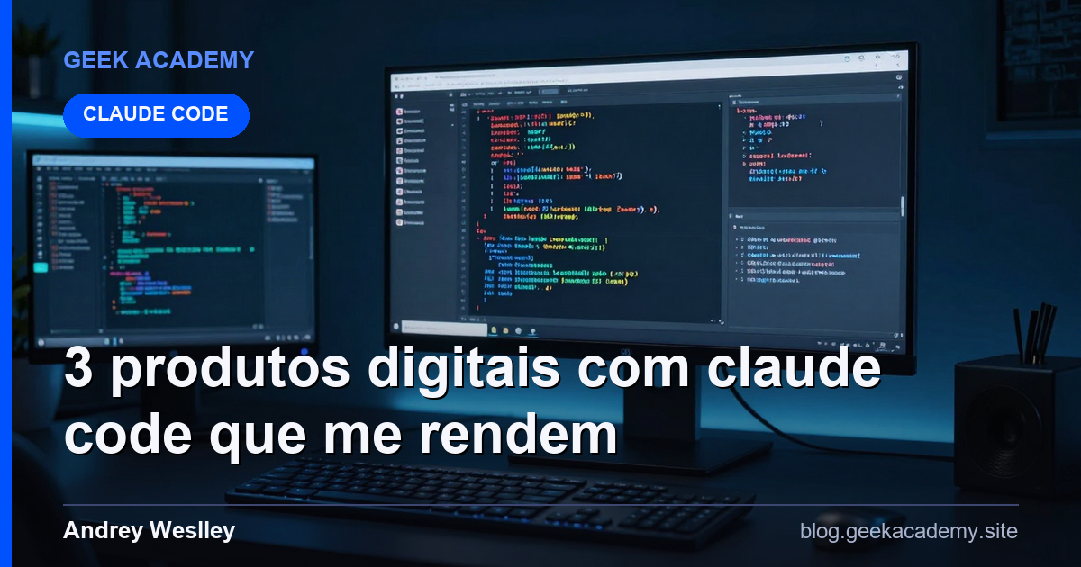 3 Produtos Digitais com CLAUDE CODE QUE ME RENDEM  Preço 2026
