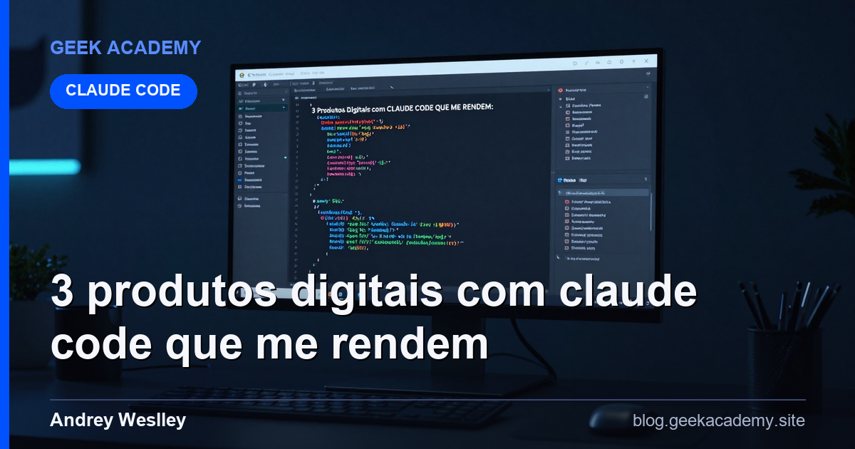 3 Produtos Digitais com CLAUDE CODE QUE ME RENDEM : Review Honesto