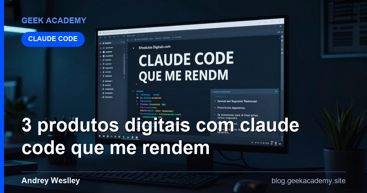 3 Produtos Digitais com CLAUDE CODE QUE ME RENDEM : Vale a Pena em 2026?