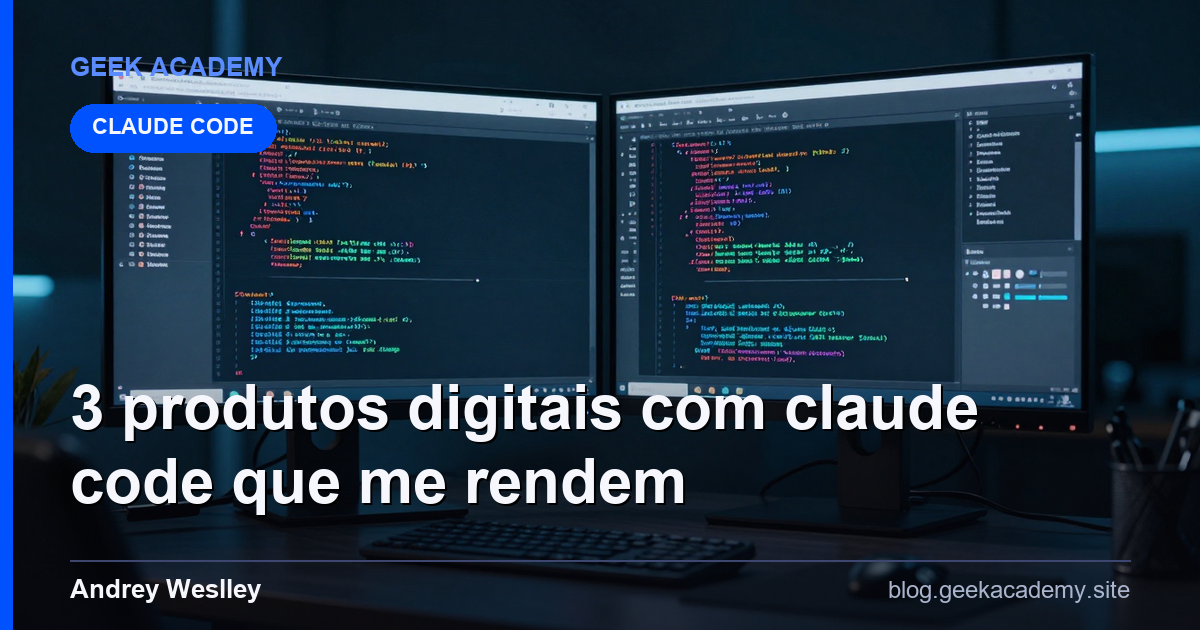 3 Produtos Digitais com CLAUDE CODE QUE ME RENDEM  vs Alternativas