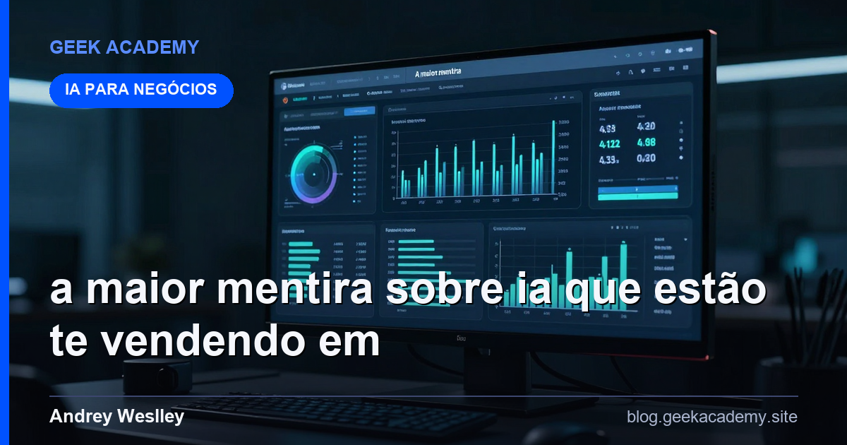 A maior mentira sobre IA que estão te vendendo em  Para Iniciantes