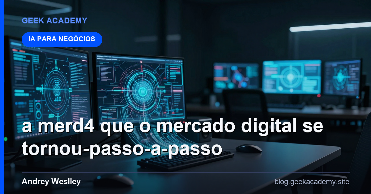 A MERD4 QUE O MERCADO DIGITAL SE TORNOU Passo a Passo