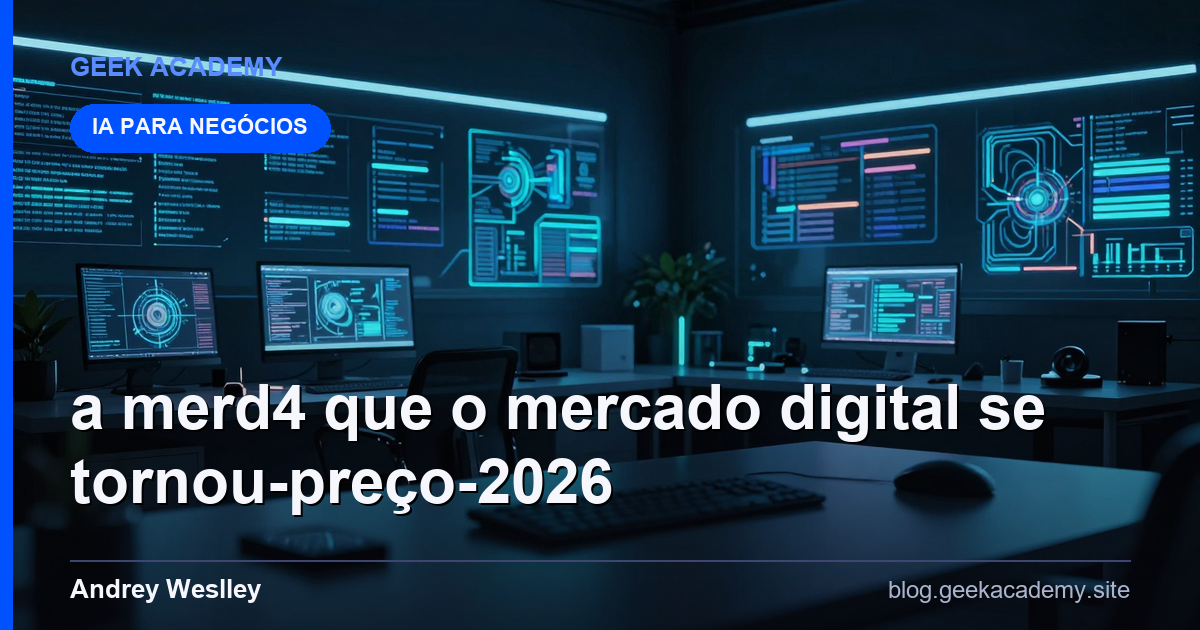 A MERD4 QUE O MERCADO DIGITAL SE TORNOU Preço 2026