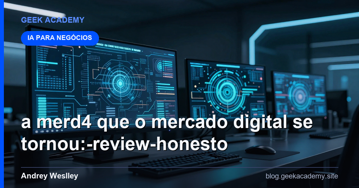 A MERD4 QUE O MERCADO DIGITAL SE TORNOU: Review Honesto