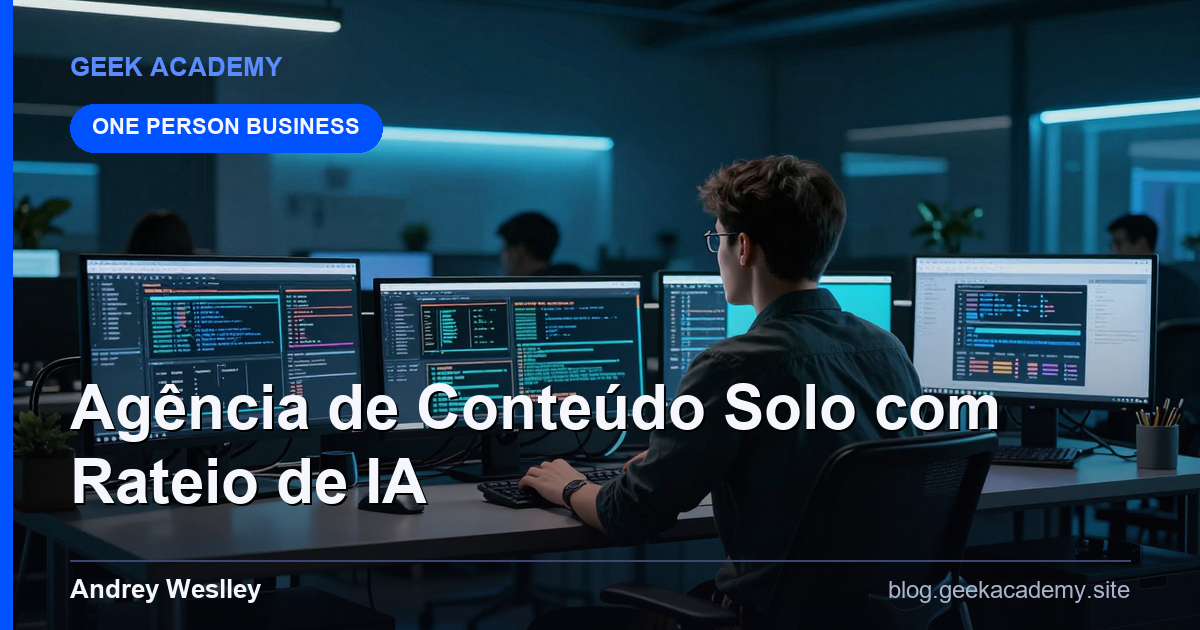 Montei uma Agência de Conteúdo Solo Só com Ferramentas do Rateio