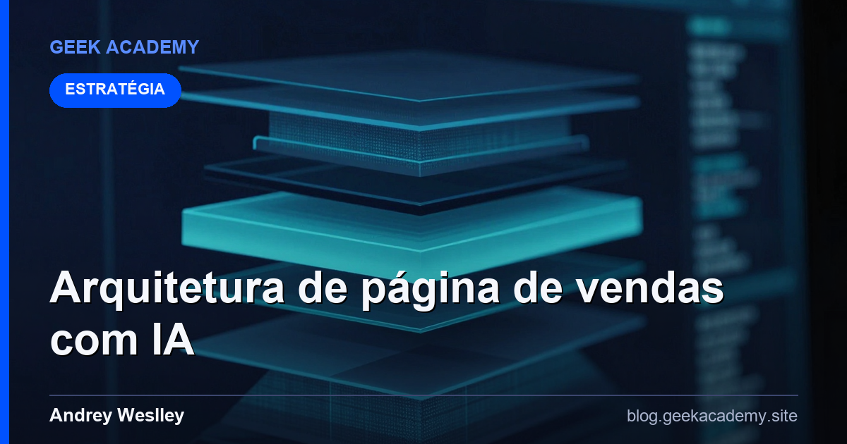 Arquitetura de página de vendas com IA