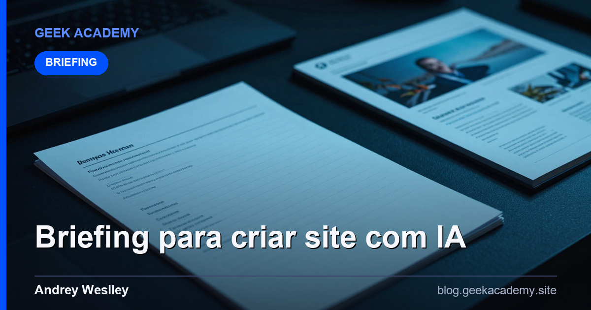 Briefing para criar site com IA