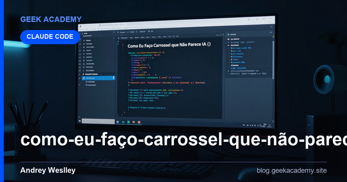 Como Eu Faço Carrossel que Não Parece IA (1 Prompt, 1 design Passo a Passo