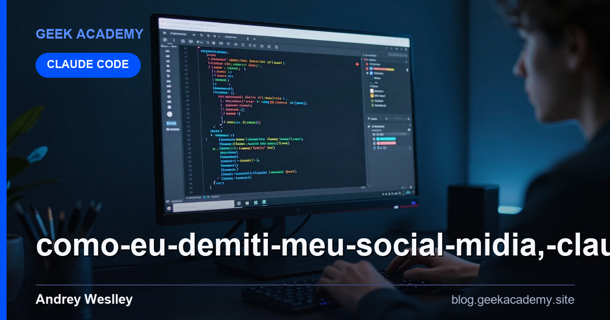 Como EU demiti meu social midia, Claude CODE fazendo carross Para Iniciantes