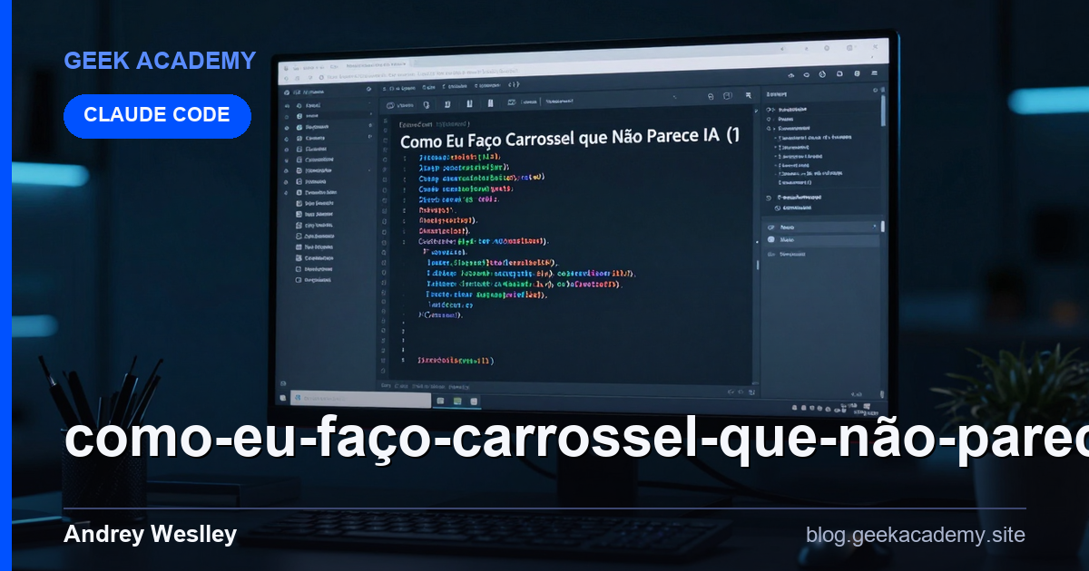Como Eu Faço Carrossel que Não Parece IA (1 Prompt, 1 design Para Iniciantes