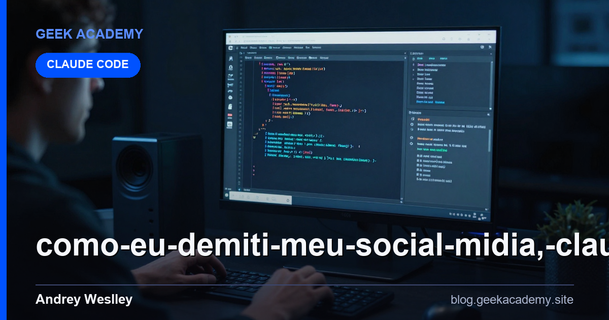 Como EU demiti meu social midia, Claude CODE fazendo carross Setup e Configuração