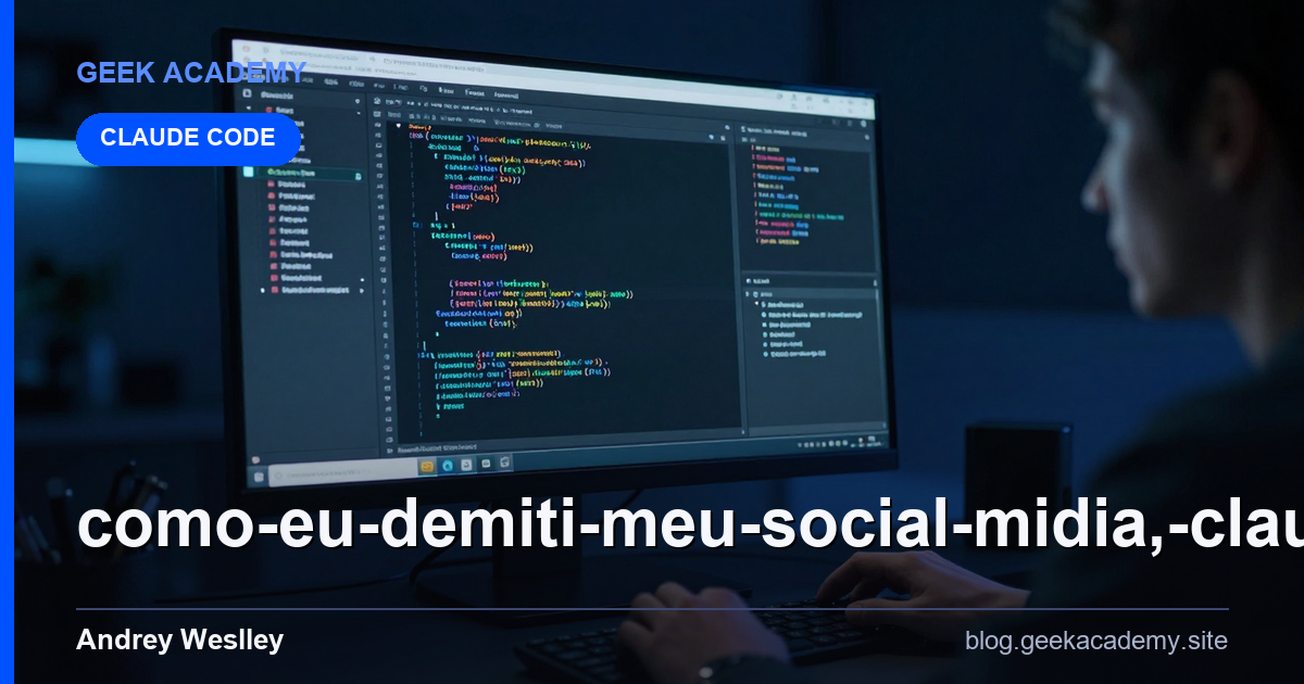 Como EU demiti meu social midia, Claude CODE fazendo carross Passo a Passo