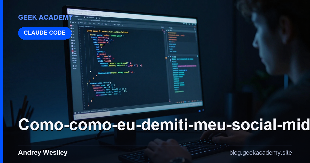 Como Como EU demiti meu social midia, Claude CODE fazendo carross (Tutorial Real)