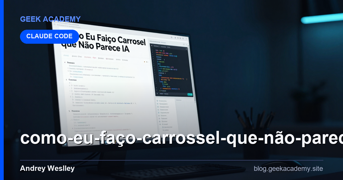 Como Eu Faço Carrossel que Não Parece IA (1 Prompt, 1 design: Tutorial Completo 2026
