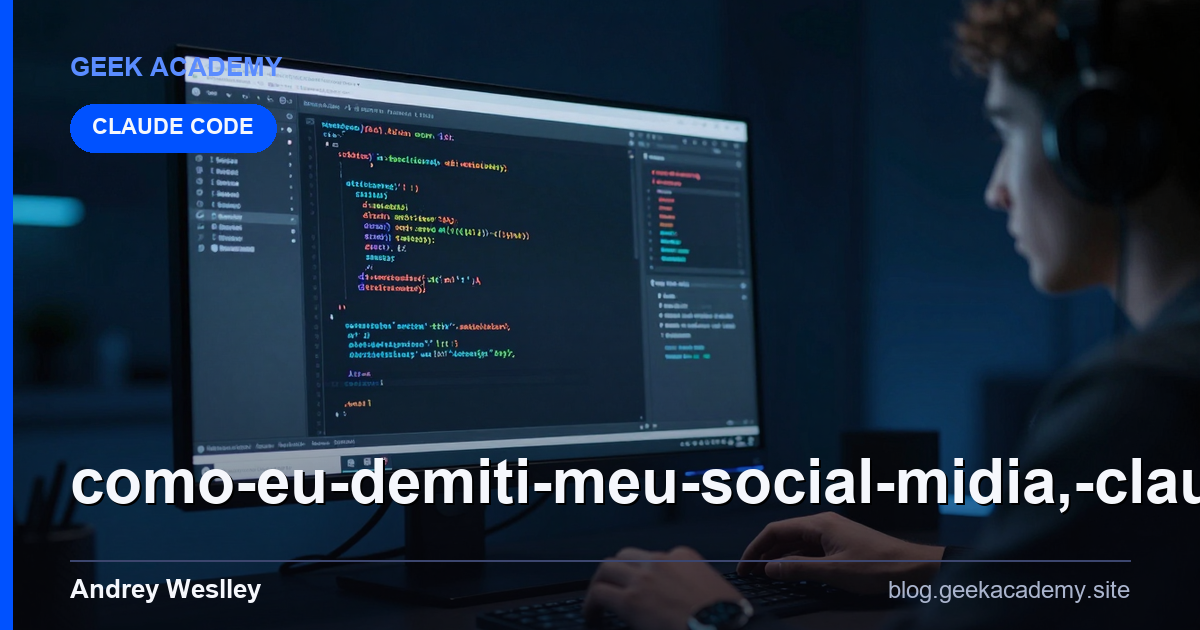 Como EU demiti meu social midia, Claude CODE fazendo carross: Tutorial Completo 2026