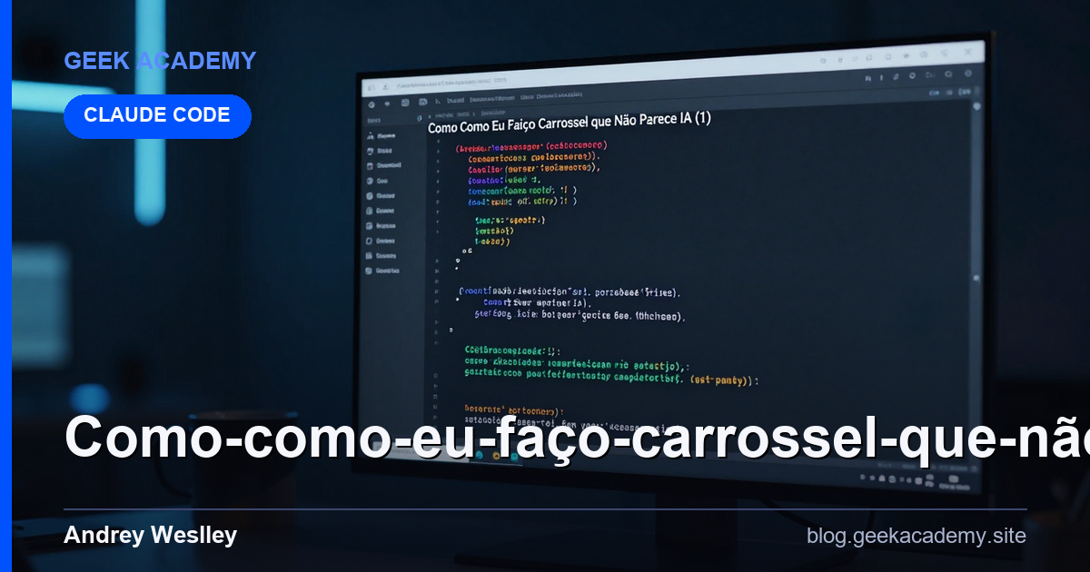 Como Como Eu Faço Carrossel que Não Parece IA (1 Prompt, 1 design (Tutorial Real)
