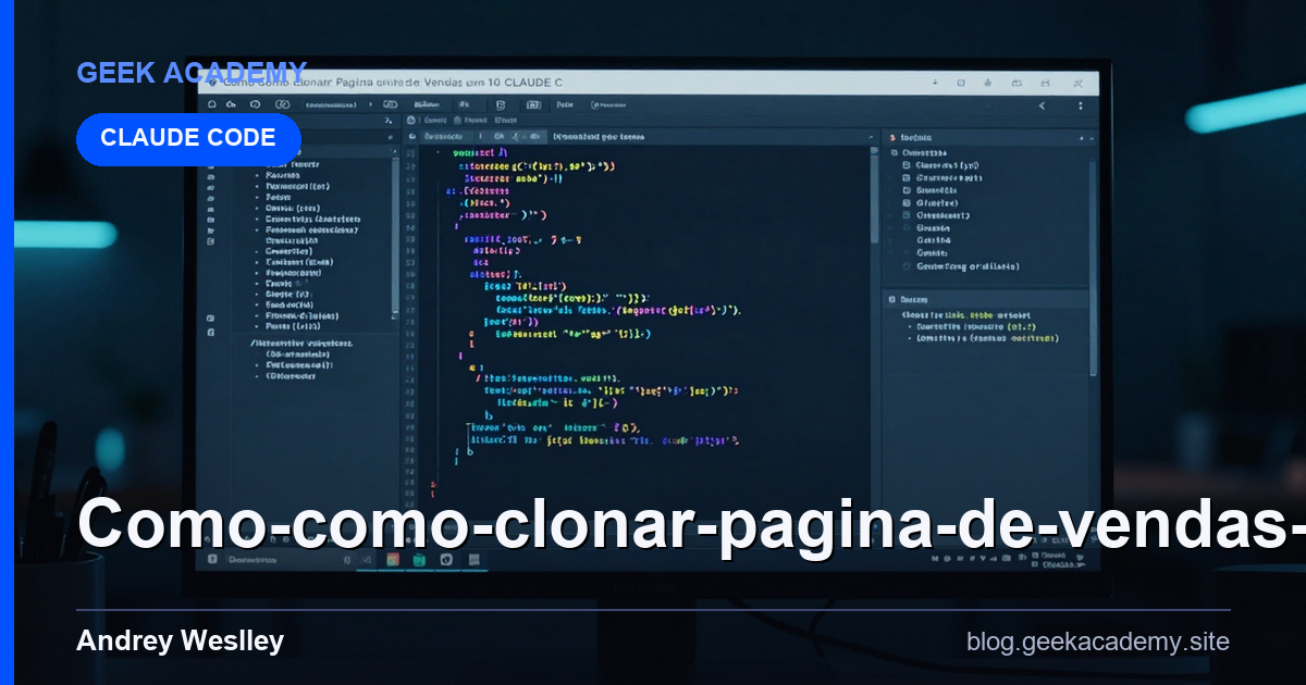 Como Como clonar Pagina de Vendas em 10 minutos com CLAUDE CODE G (Tutorial Real)