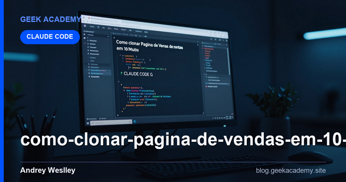 Como clonar Pagina de Vendas em 10 minutos com CLAUDE CODE G Setup e Configuração