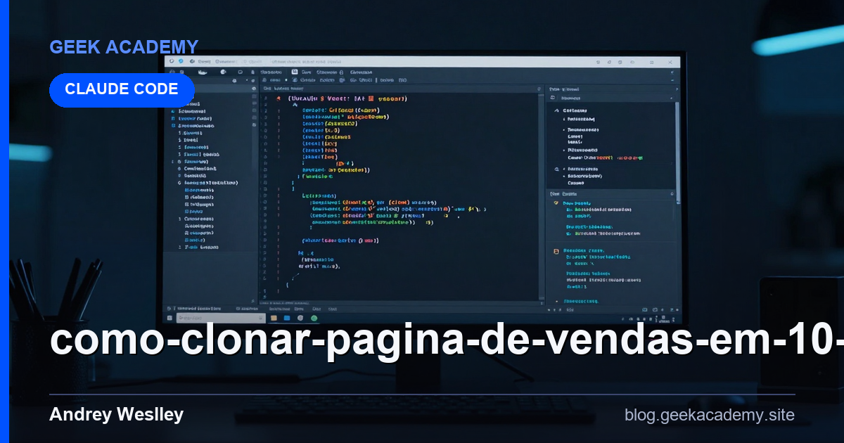 Como clonar Pagina de Vendas em 10 minutos com CLAUDE CODE G Comparativo 2026