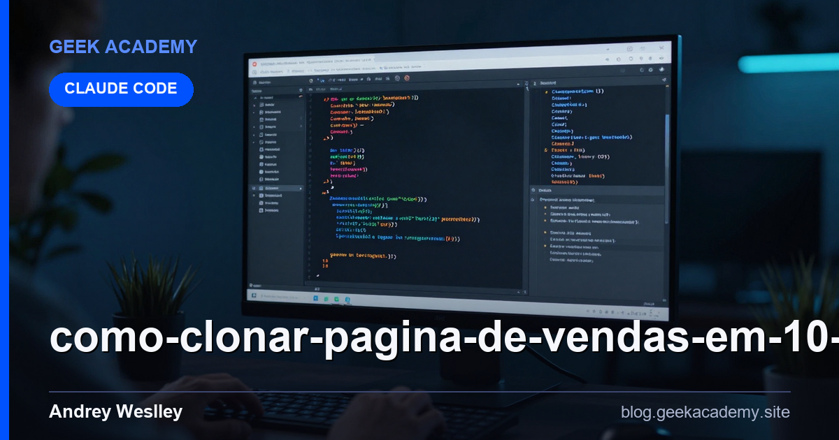 Como clonar Pagina de Vendas em 10 minutos com CLAUDE CODE G: Tutorial Completo 2026