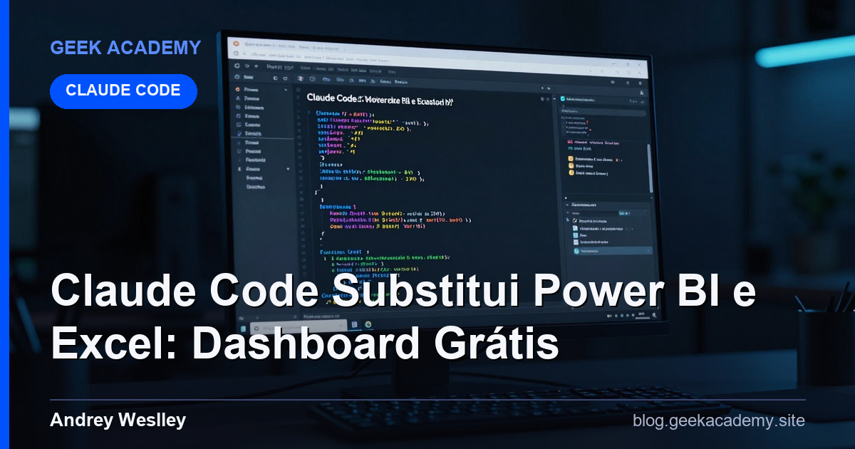 Claude Code Substitui Power BI e Excel: Dashboard IA em 5 Minutos