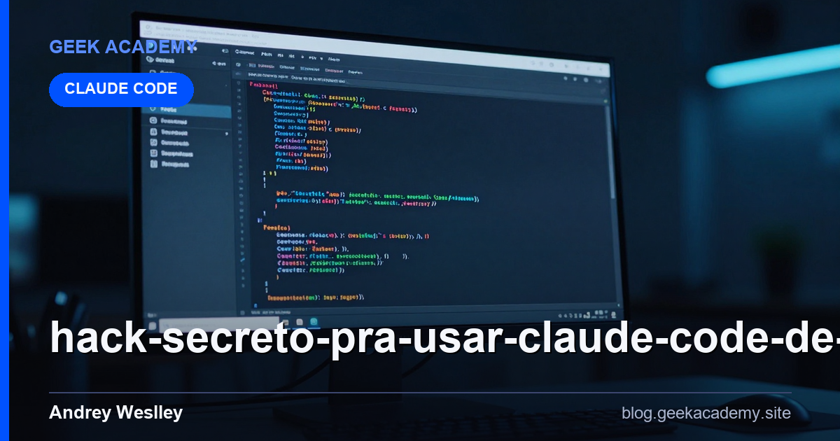 Hack secreto pra usar CLAUDE CODE de graça!: Vale a Pena em 2026?