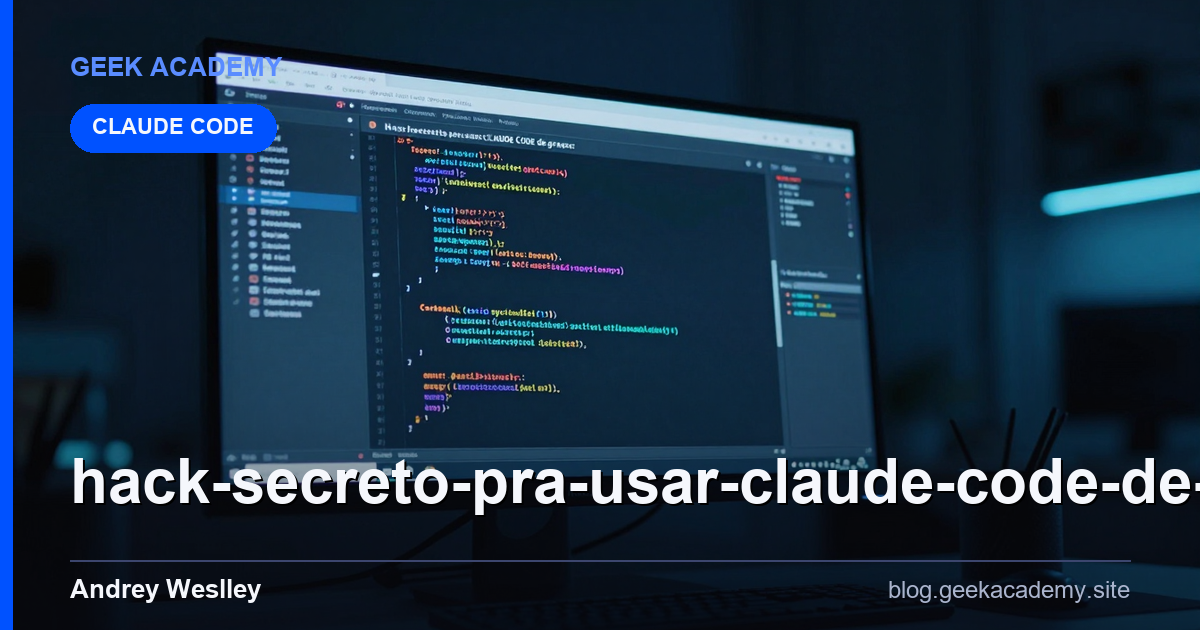 Hack secreto pra usar CLAUDE CODE de graça!: Tutorial Completo 2026