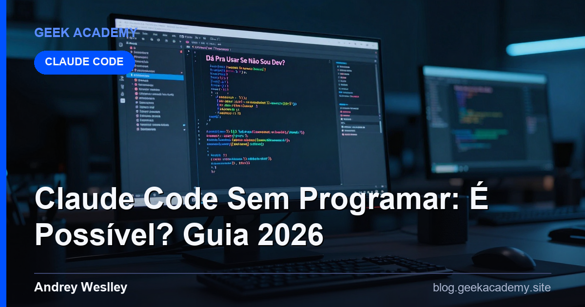 Claude Code Sem Programar: Dá Pra Usar Se Não Sou Dev?