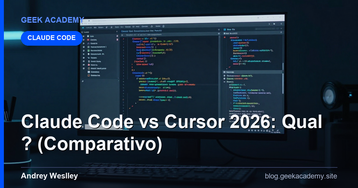 Claude Code vs Cursor em 2026: Qual Escolher Para Seu Perfil?