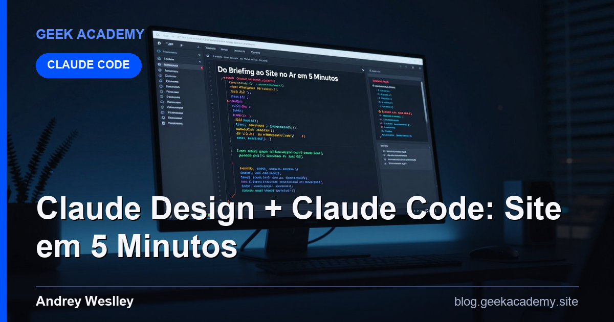 Claude Design: Do Briefing ao Site no Ar em 5 Minutos (Sem Designer)