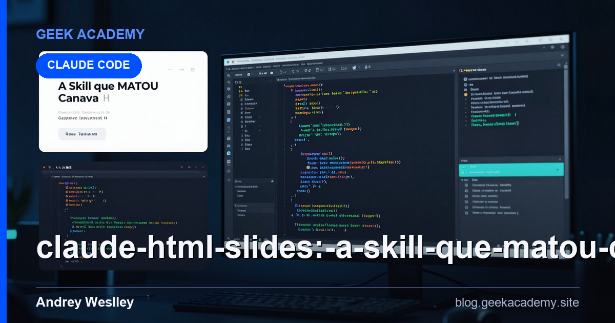 CLAUDE HTML Slides: A Skill que MATOU Canva, Gamma: Review Honesto