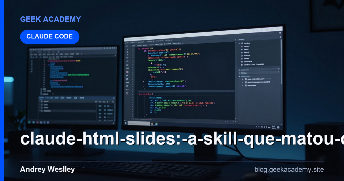 CLAUDE HTML Slides: A Skill que MATOU Canva, Gamma Setup e Configuração