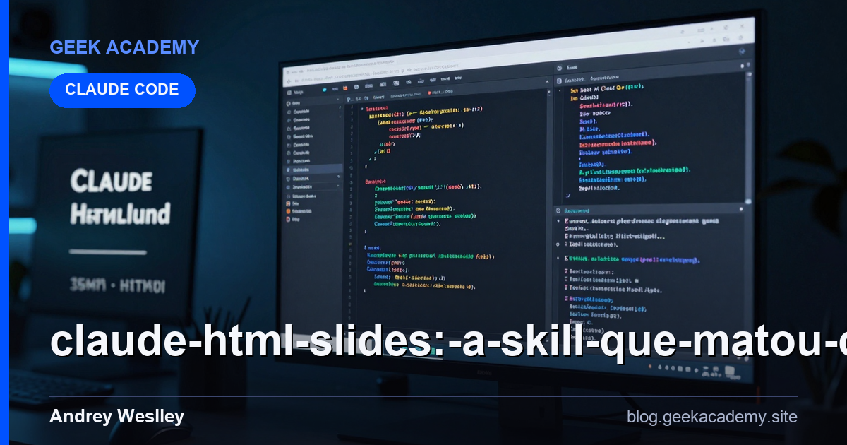 CLAUDE HTML Slides: A Skill que MATOU Canva, Gamma Para Iniciantes