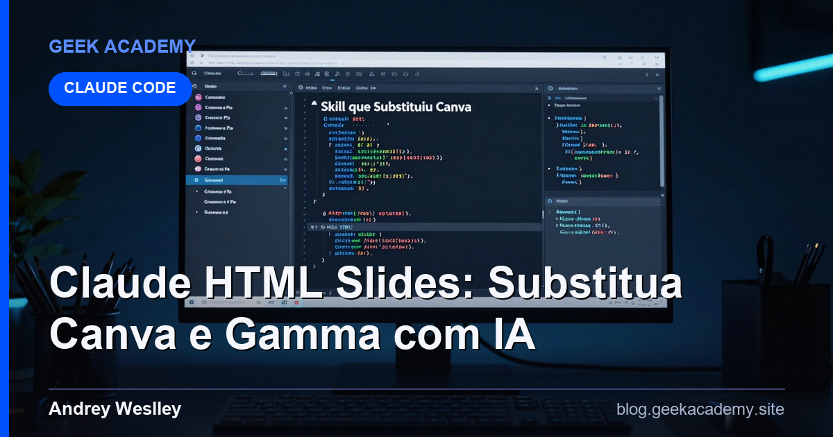 Claude HTML Slides: A Skill que Substituiu Canva, Gamma e PowerPoint