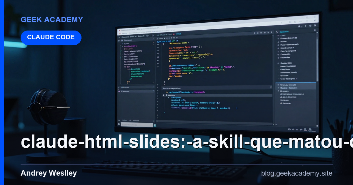 CLAUDE HTML Slides: A Skill que MATOU Canva, Gamma e PowerPo Setup e Configuração