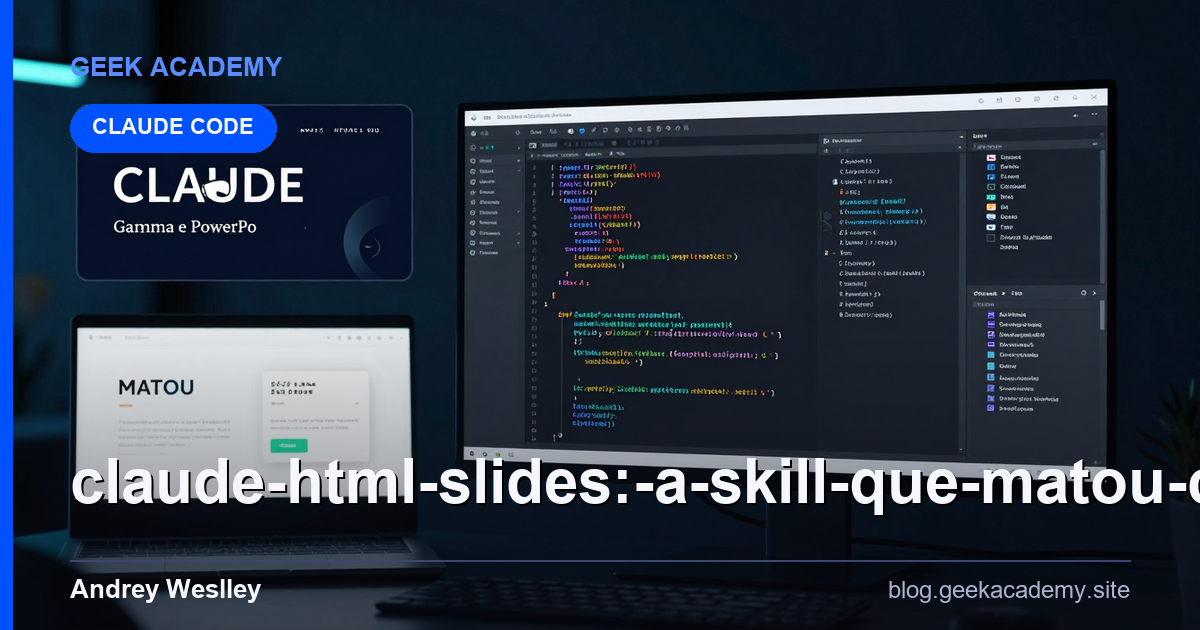 CLAUDE HTML Slides: A Skill que MATOU Canva, Gamma e PowerPo Passo a Passo