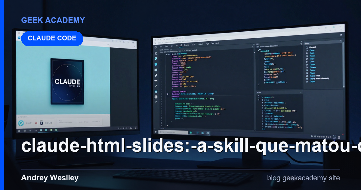 CLAUDE HTML Slides: A Skill que MATOU Canva, Gamma e PowerPo: Vale a Pena em 2026?