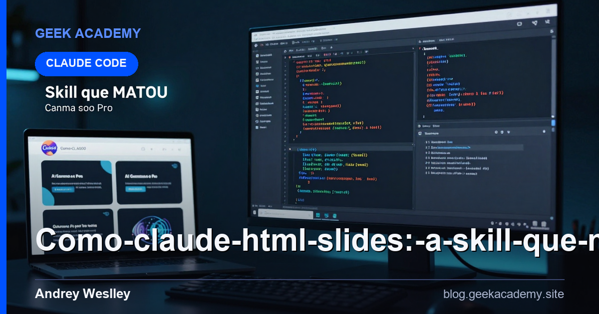 Como CLAUDE HTML Slides: A Skill que MATOU Canva, Gamma e PowerPo (Tutorial Real)