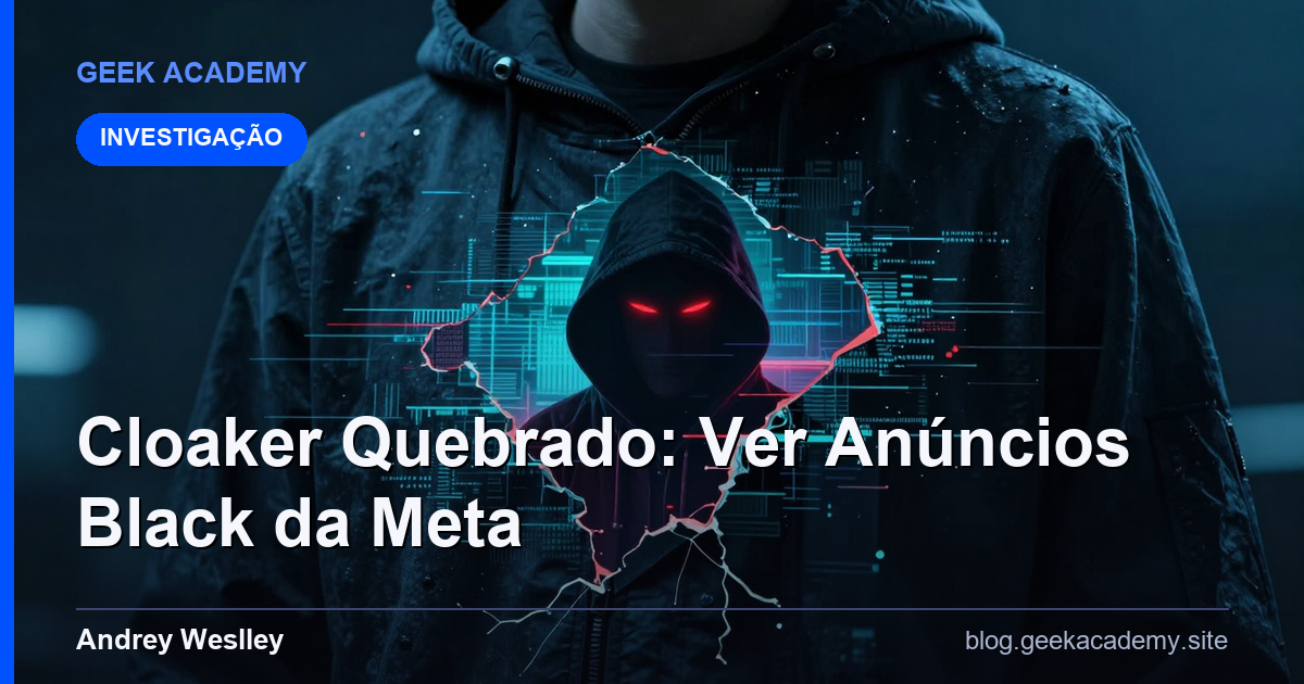 Cloaker Quebrado: Como Ver os Anúncios Black que a Meta Esconde