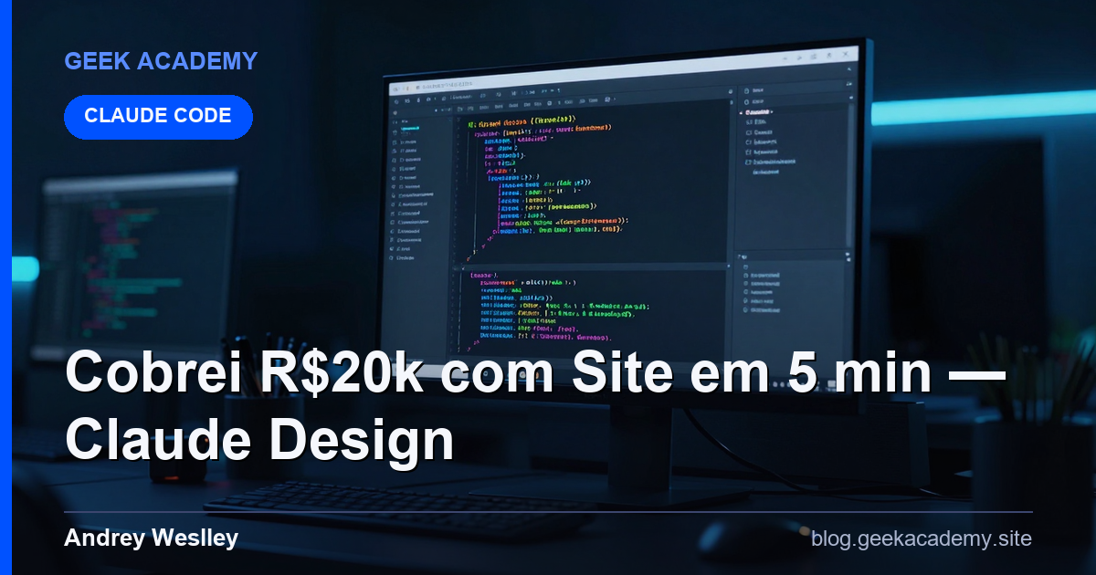 Cobrei R$20 MIL em 1 Site Feito em 5 Minutos com Claude Design