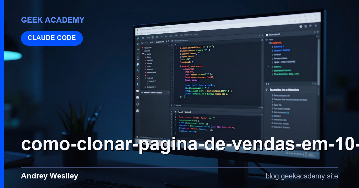 Como clonar Pagina de Vendas em 10 minutos com CLA: Tutorial Completo 2026