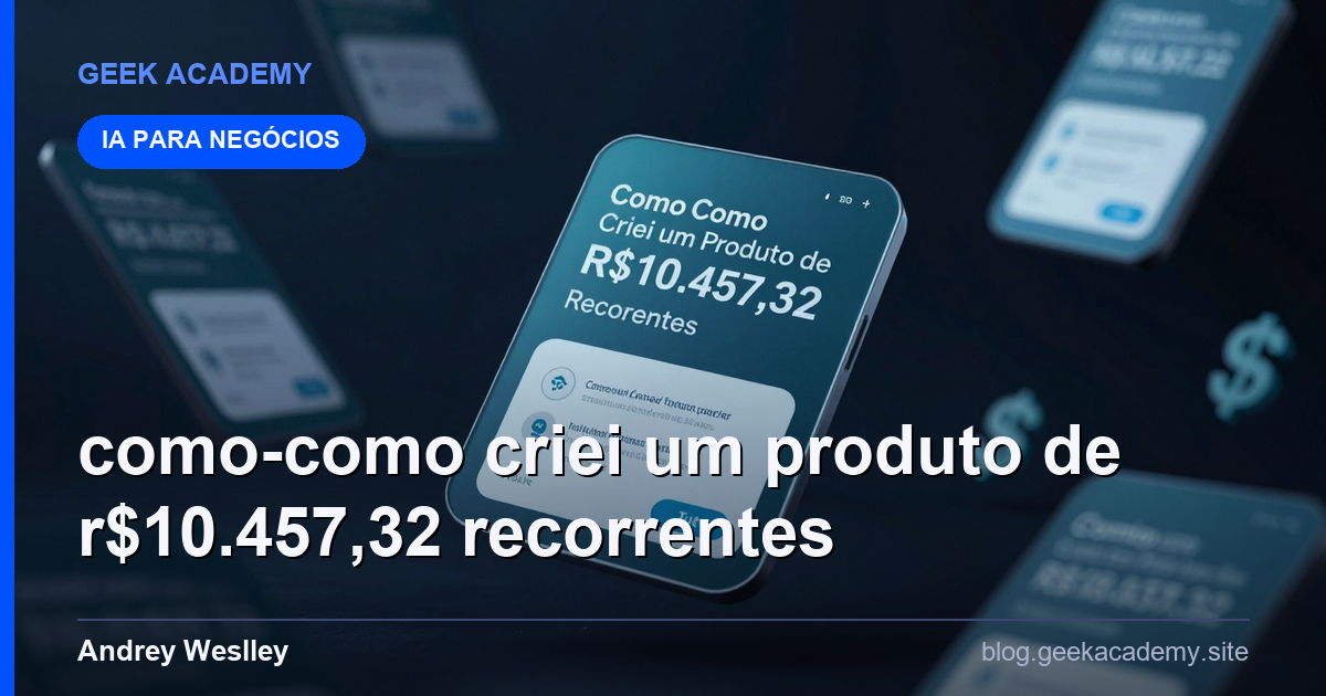 Como Como Criei um Produto de R$10.457,32 Recorrentes 1 (Tutorial)