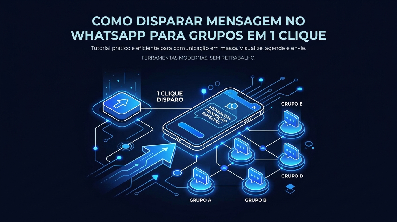Como Disparar Mensagem no WhatsApp para Grupos em 1 Clique
