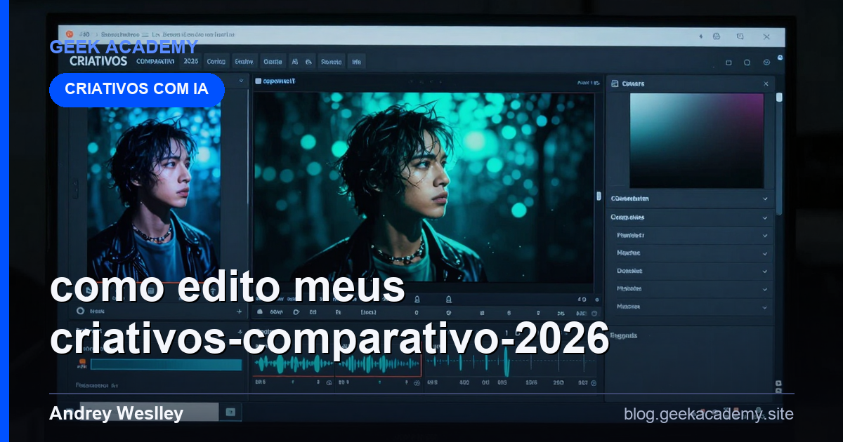 Como edito meus CRIATIVOS Comparativo 2026